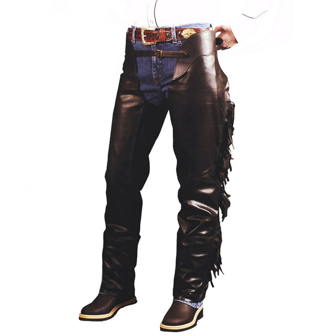 Chaps pull-up con frange