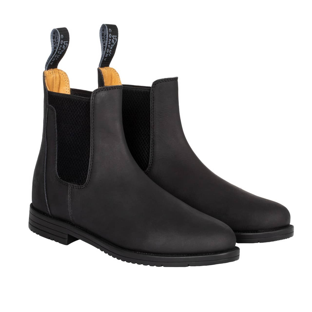 Stivaletti jodhpur in cuoio con elastico laterale