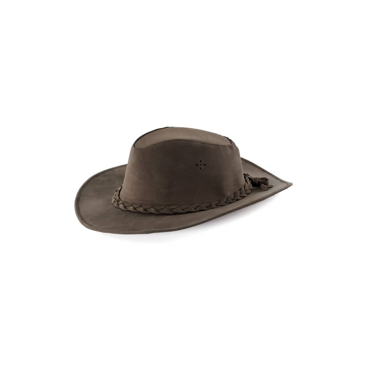 Cappello in pelle modello "Lux Braid"