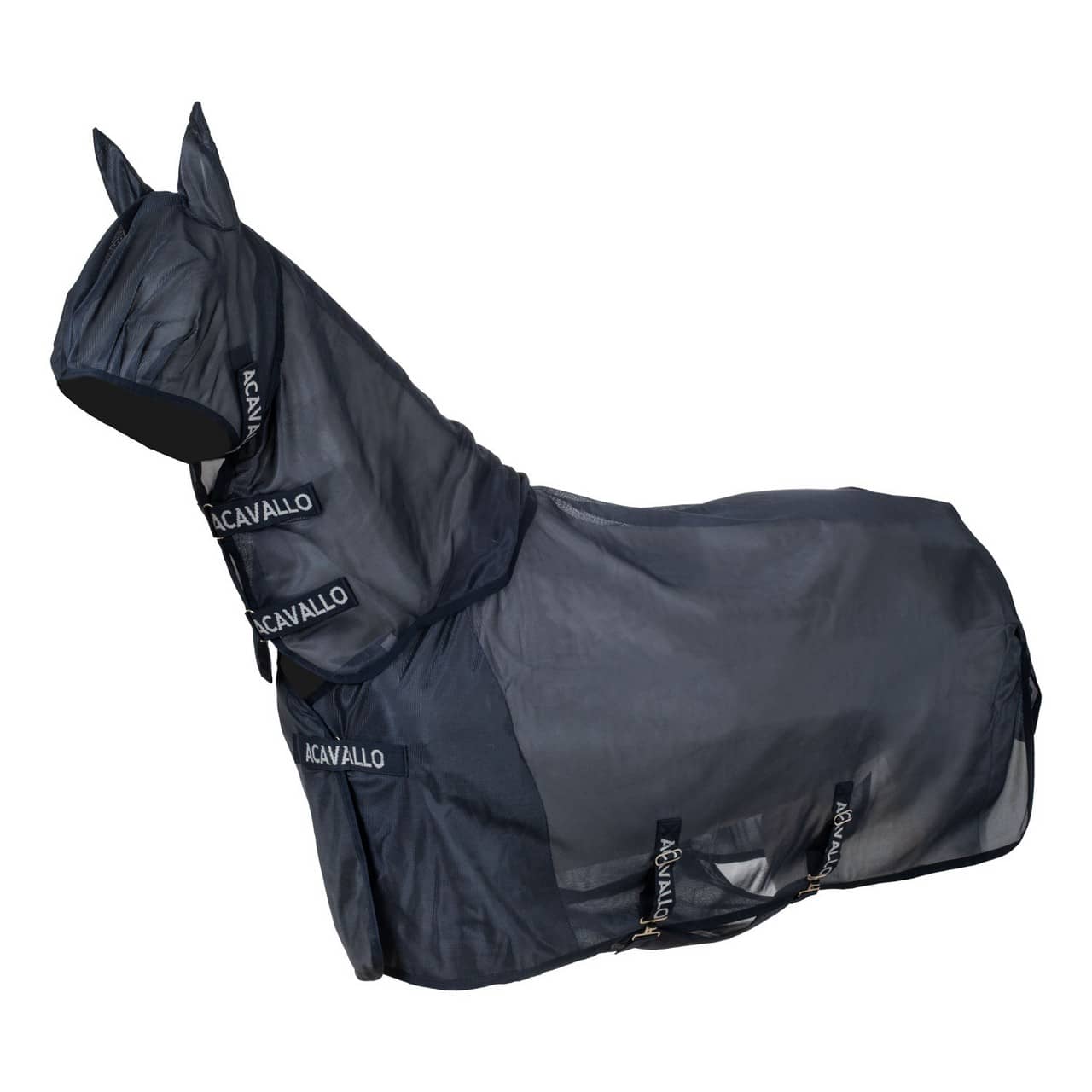 Coperta antimosche in tessuto traspirante con maschera e copricollo