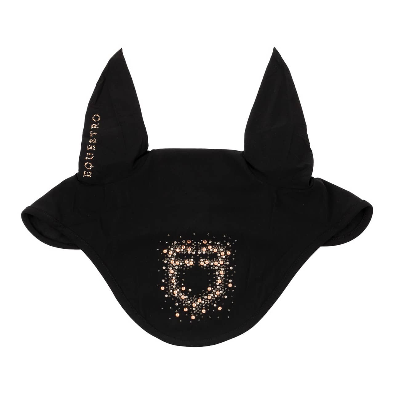Cuffietta in tessuto tecnico con logo glitter