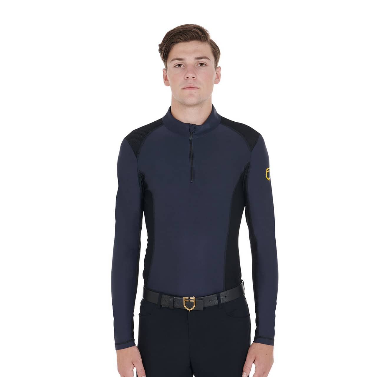 Polo uomo slim fit da allenamento a manica lunga