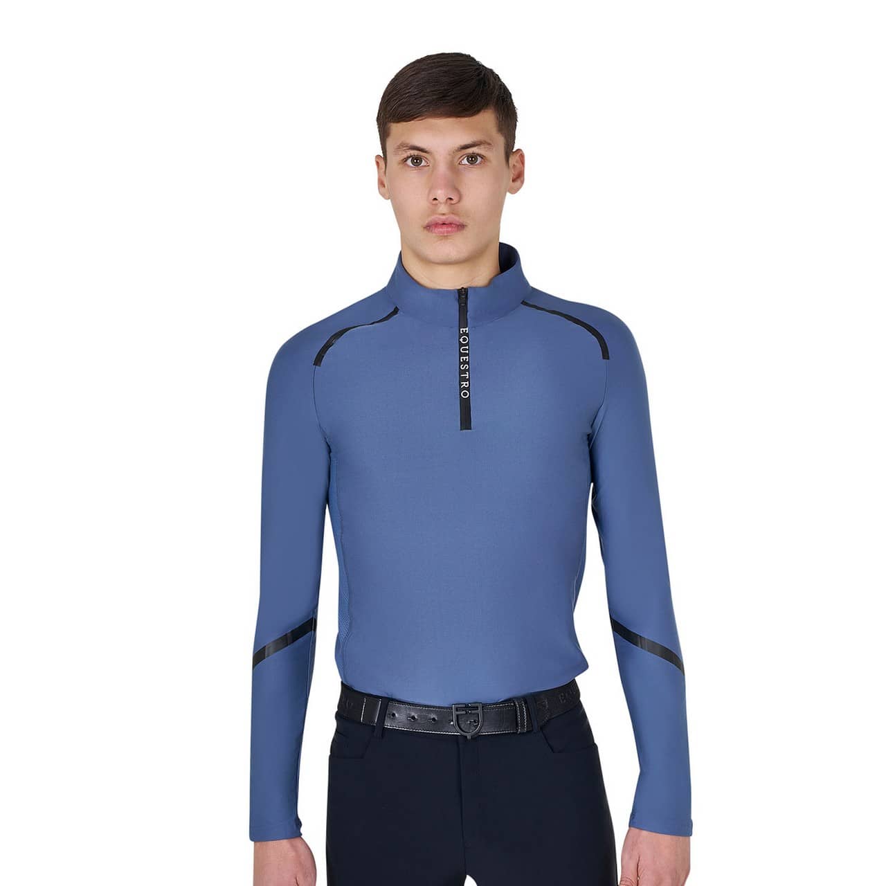Polo uomo da allenamento slim fit manica lunga