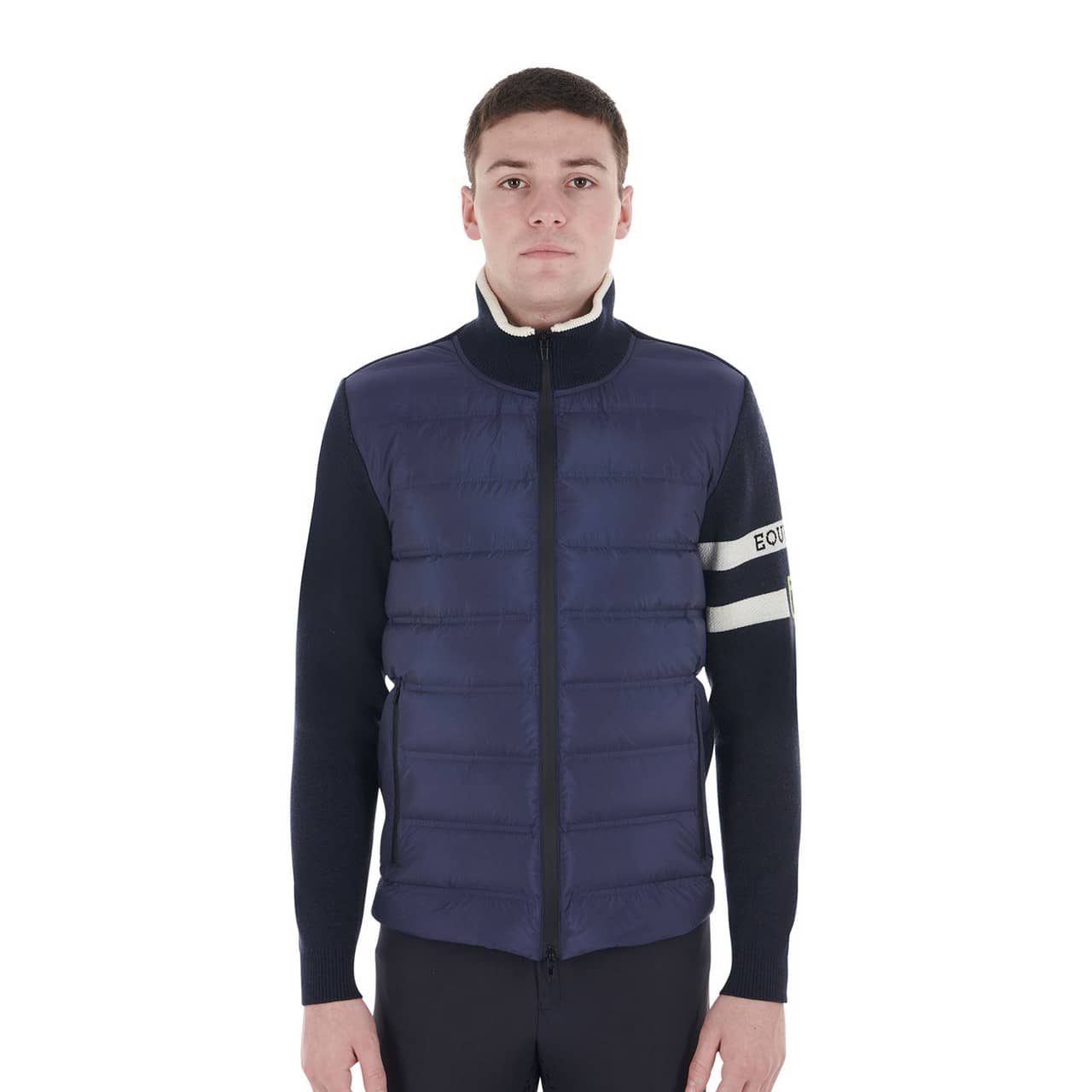 Giacca da uomo in nylon e maglia con zip frontale