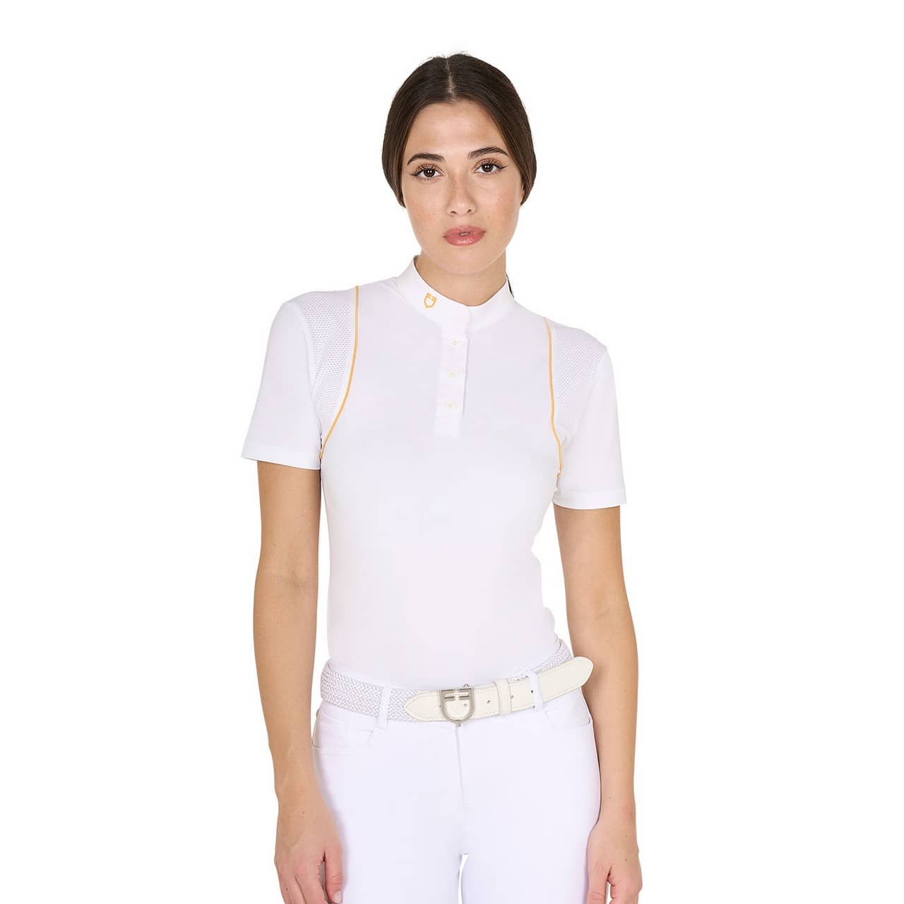 Polo donna slim fit da concorso con bottoni (Rif. ETW00092)