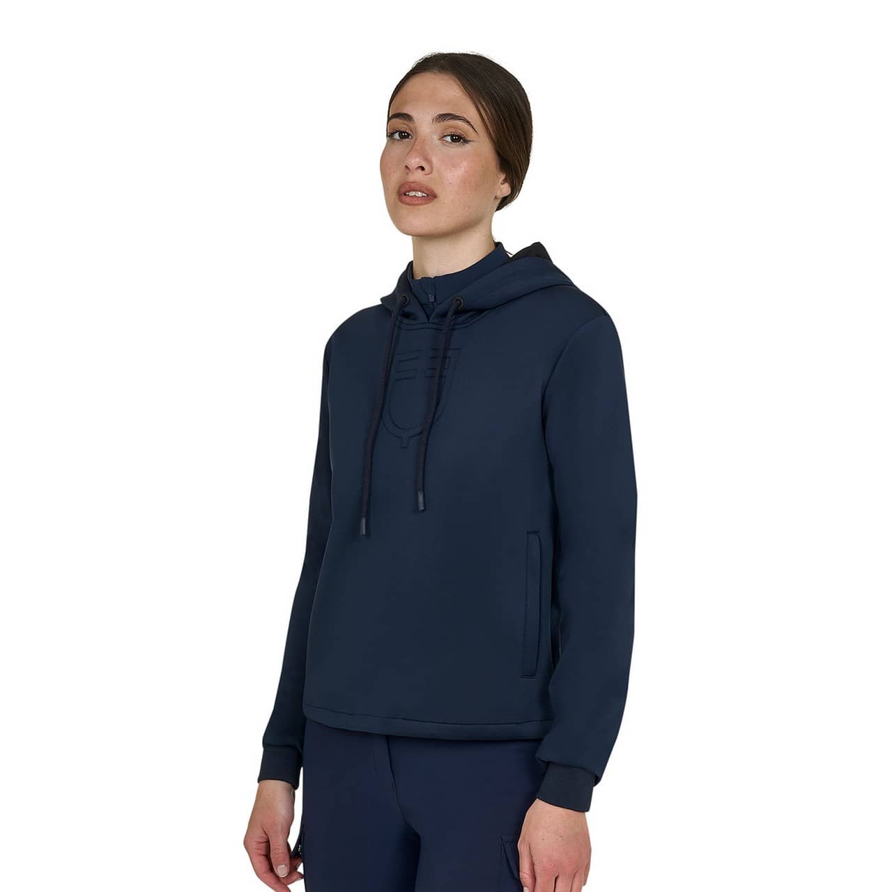 Felpa donna cut out con cappuccio