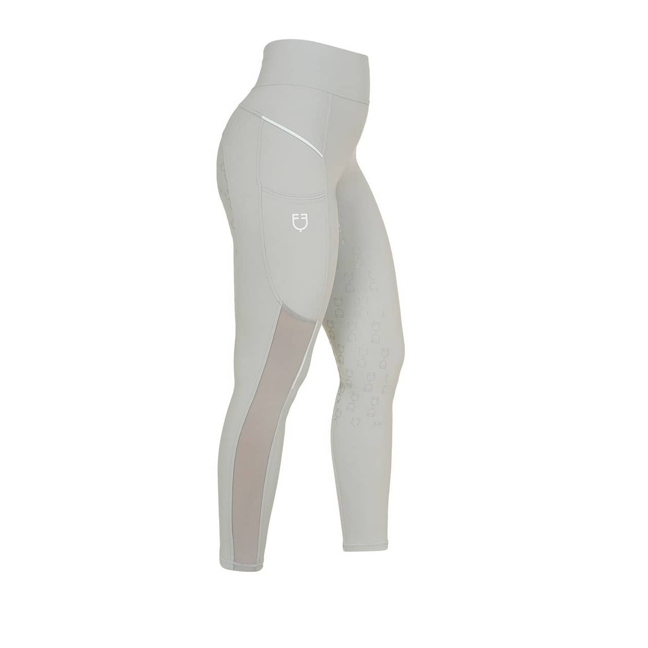Leggings Equestro donna slim fit inserti micro mesh