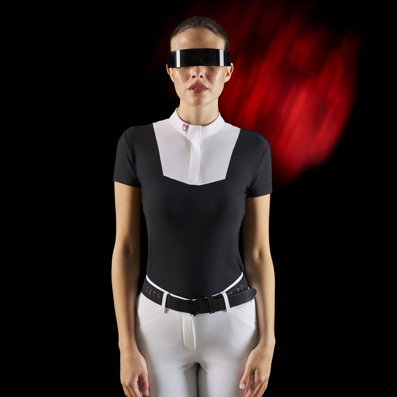Polo concorso donna Equestro Ridertechnology manica corta