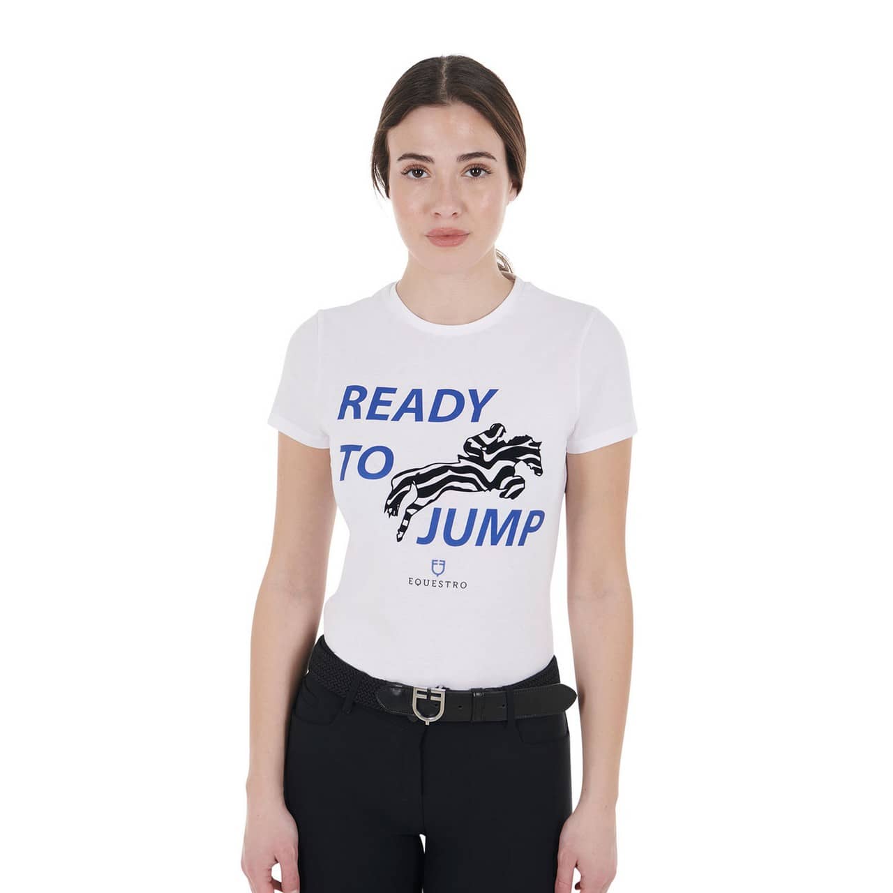 T-shirt da donna in cotone Ready to Jump