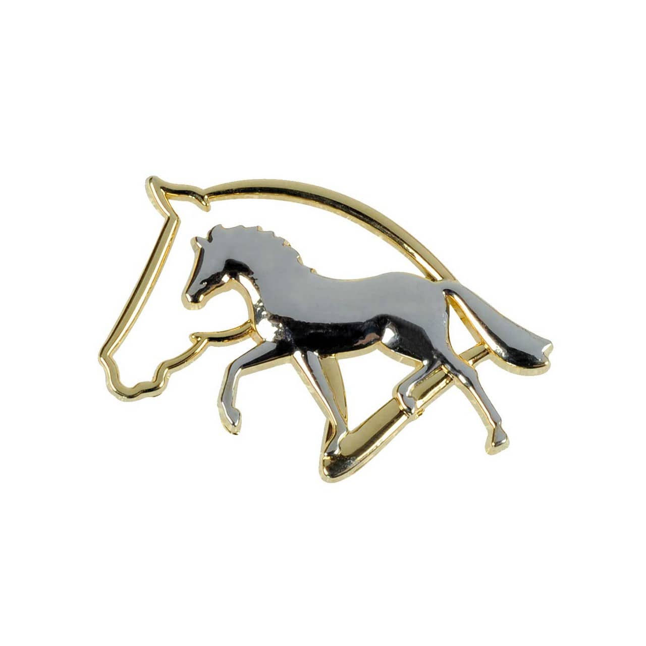 Spilla con silhouette testa cavallo