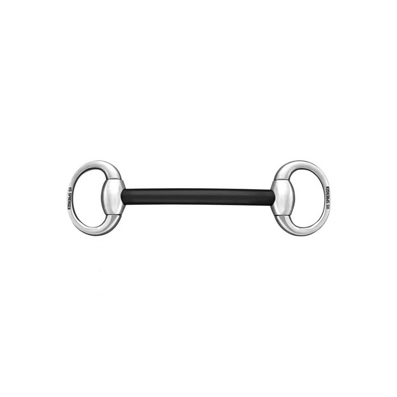 Eggbutt Mullen Mouth Bit 16mm hard carbon w. 55mm st.st. rg.