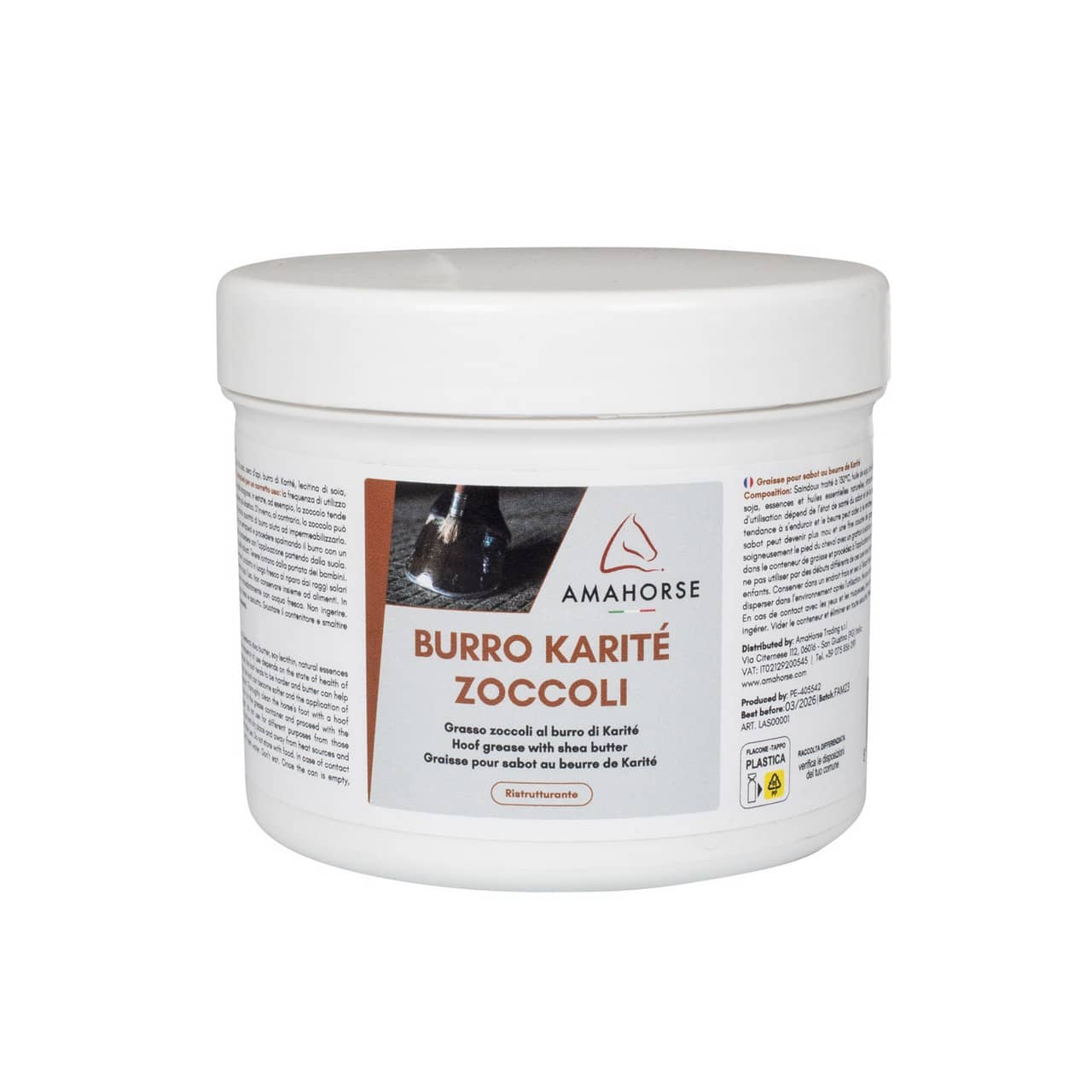 Burro di karité per zoccoli 500g