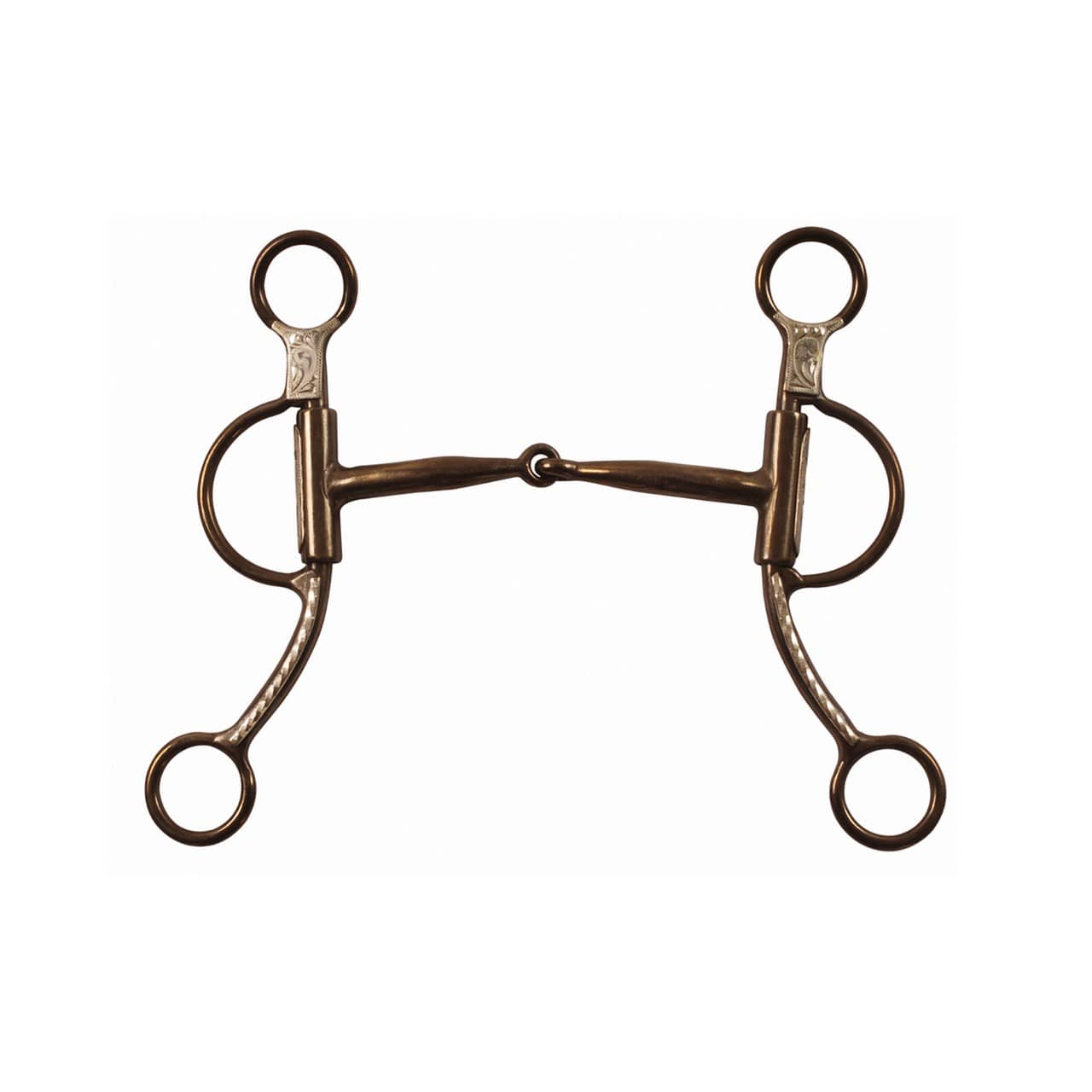 Morso western in ferro brunito, aste corte decorate