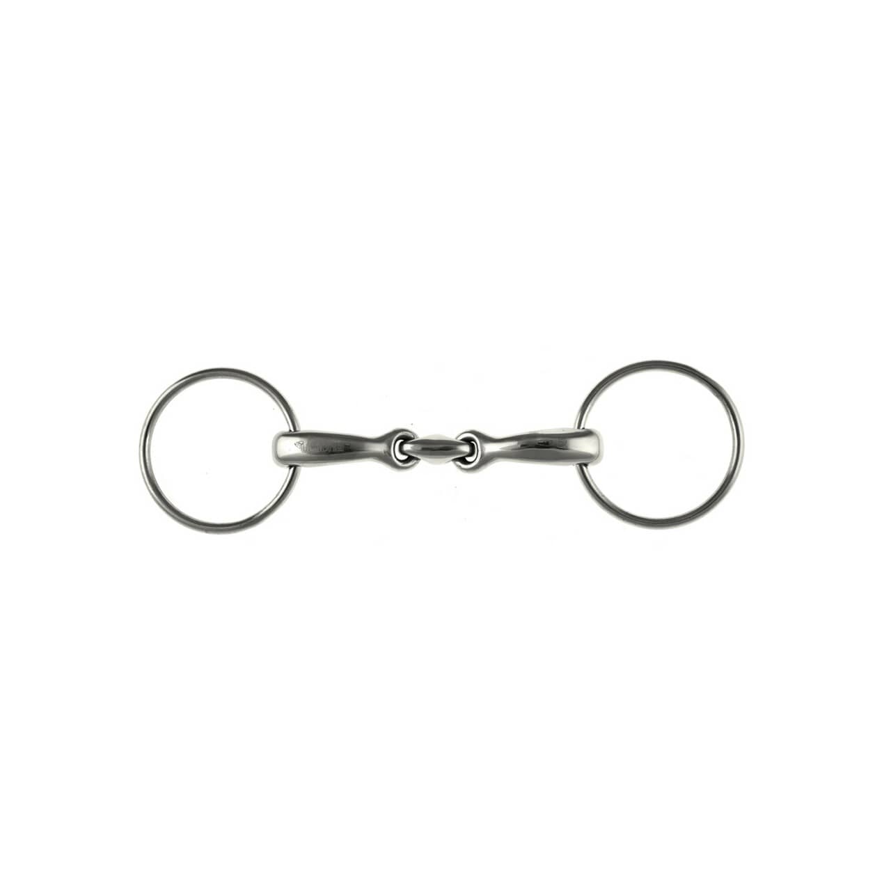 Filetto anelli inox con oliva, curved mouth