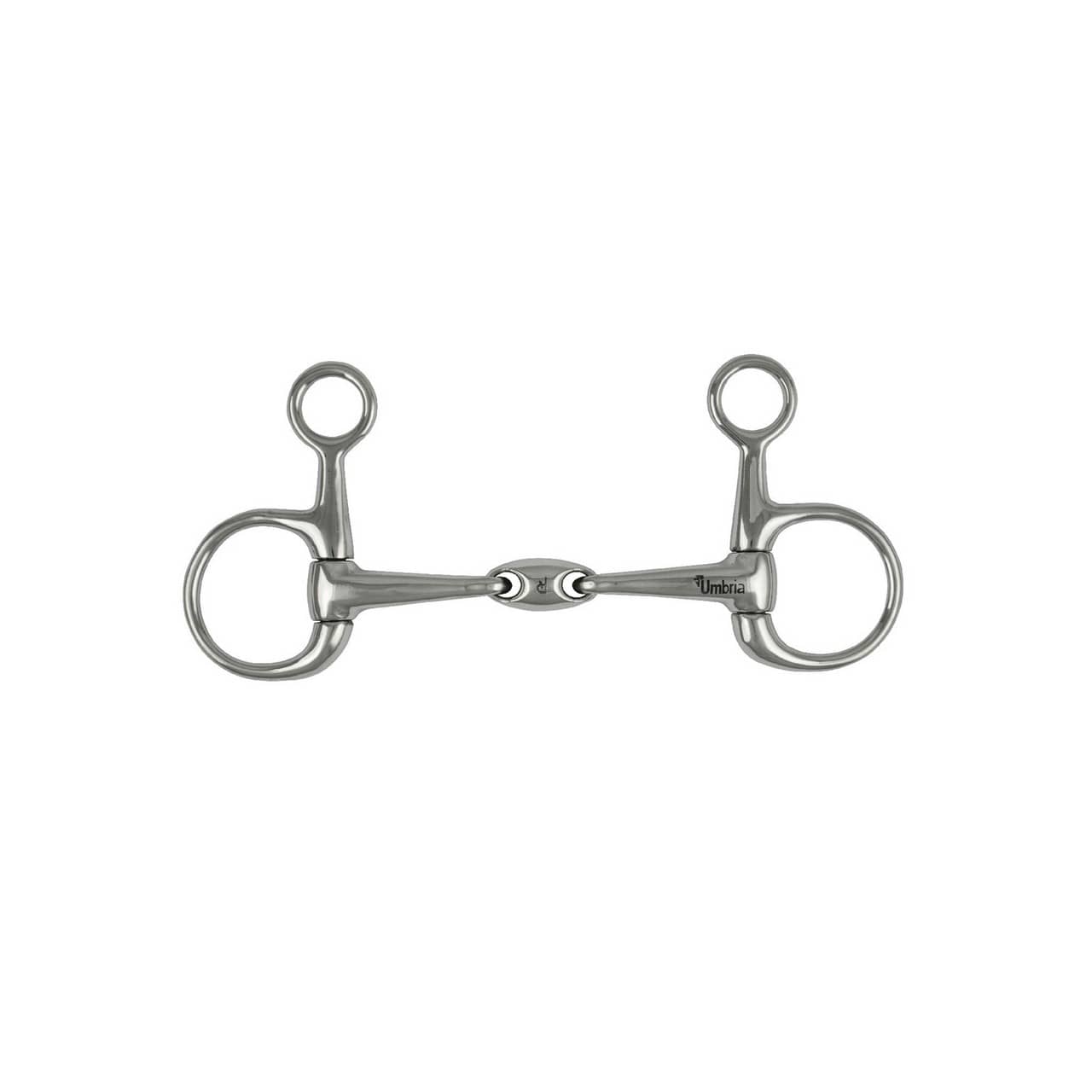 Filetto Baucher inox con oliva, curved mouth