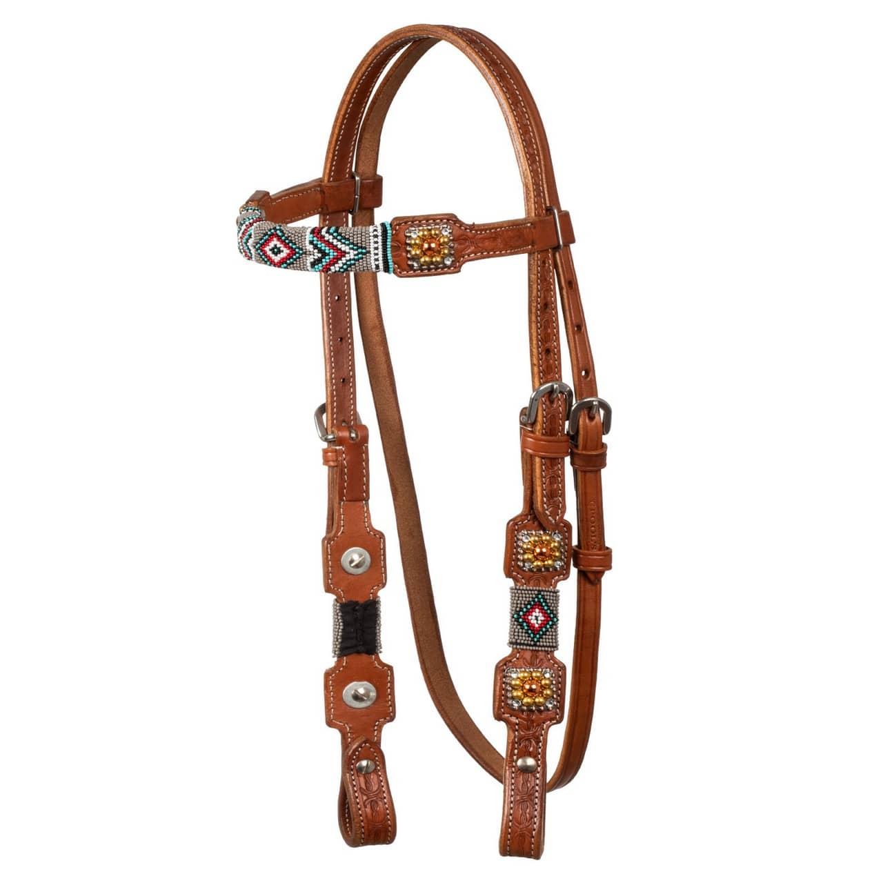 Briglia con decorazioni in perline navajo