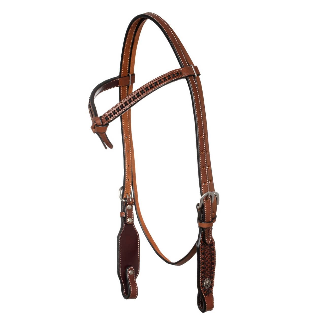 Testiera western Futurity con frontalino intrecciato