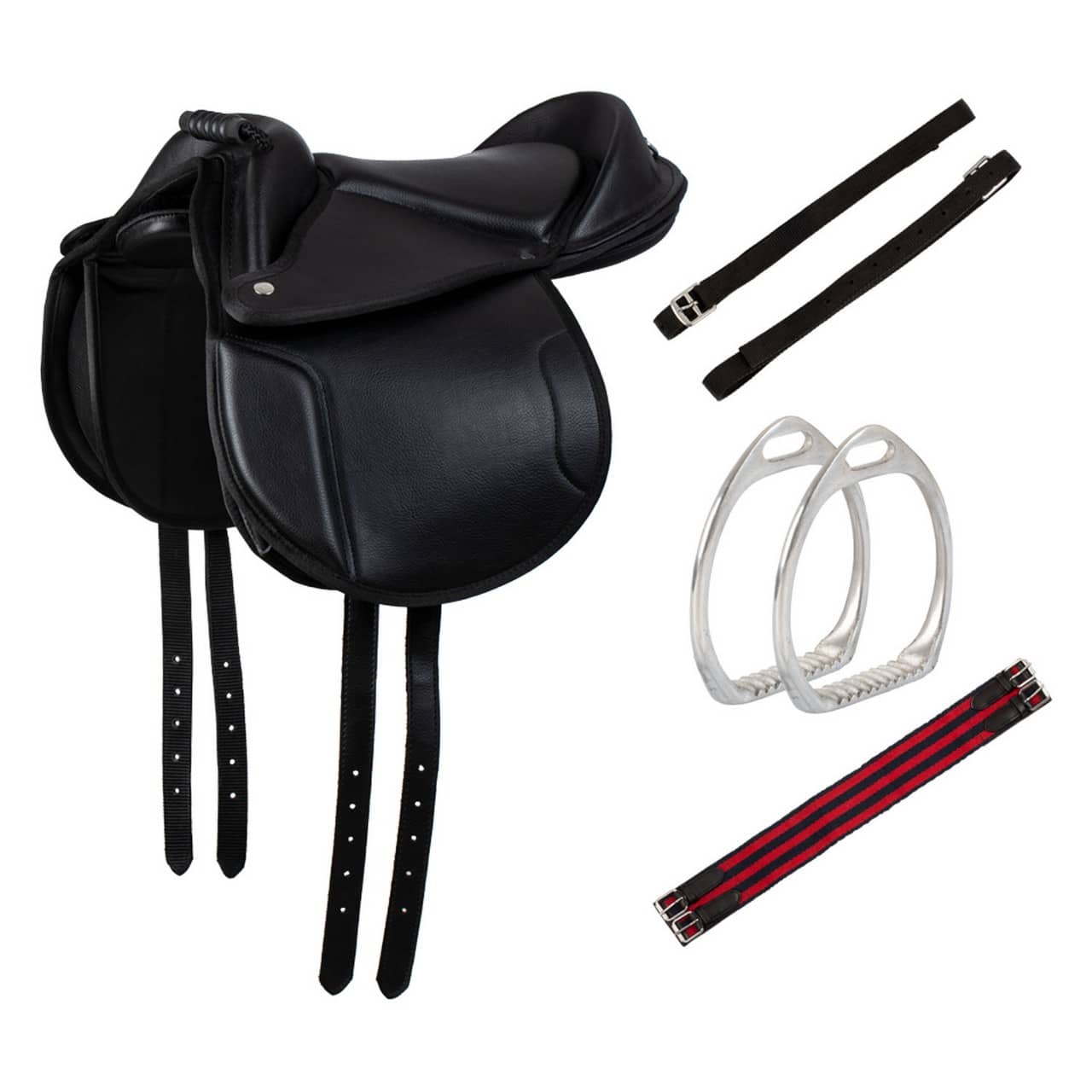 Sella pony Shetland con maniglione, completa