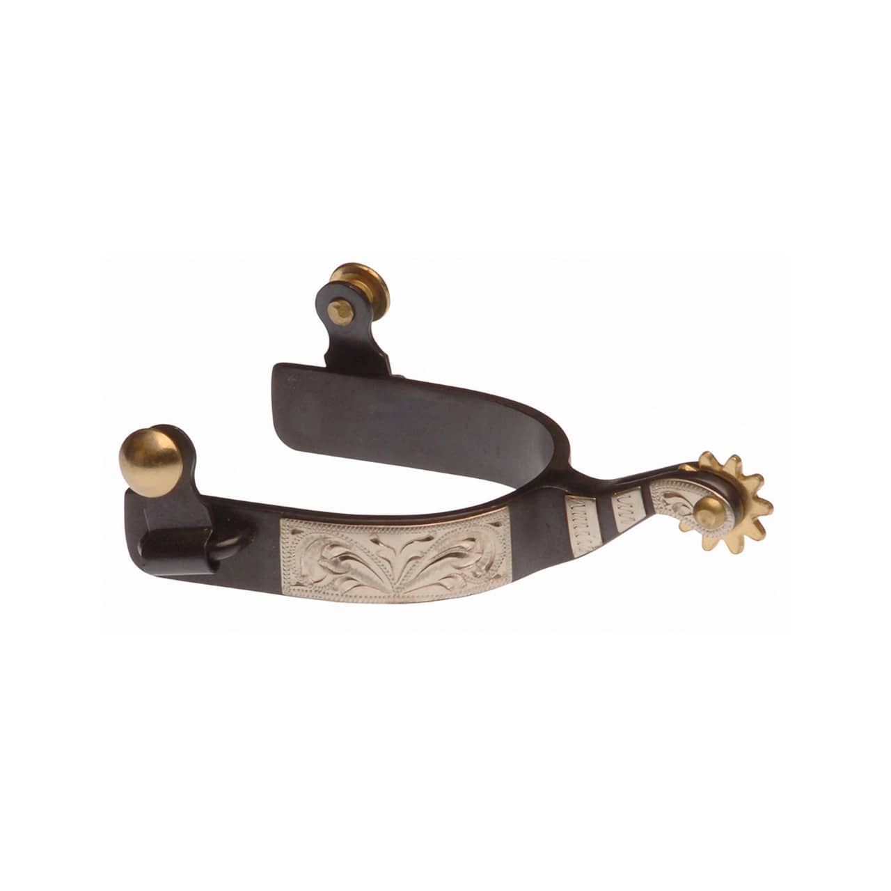Speroni western nero, decorazione inox