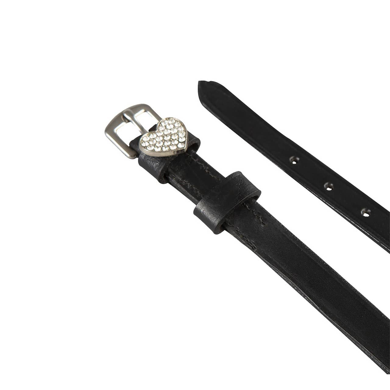 Lacciolini per speroni in pelle con decorazioni e strass