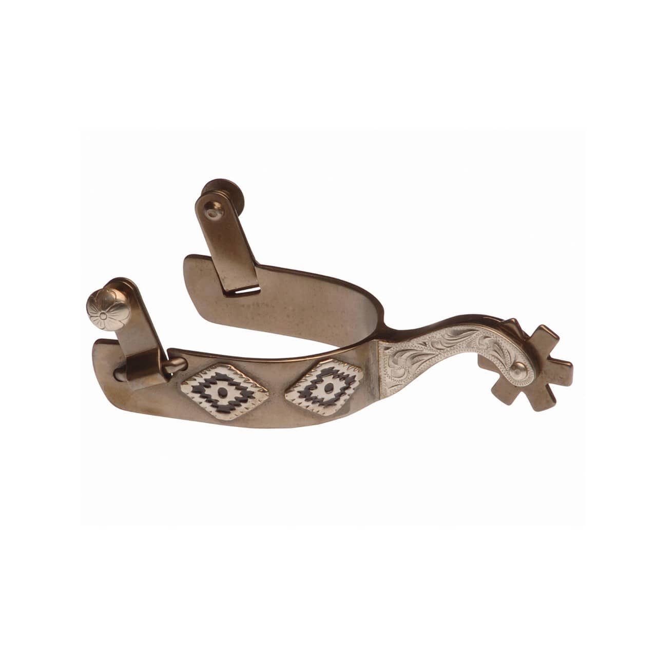 Speroni western bruniti, decorazione a rombi