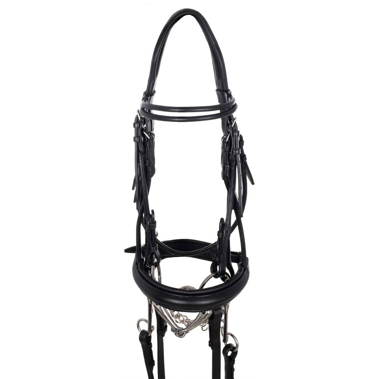 Briglia dressage double round browband
