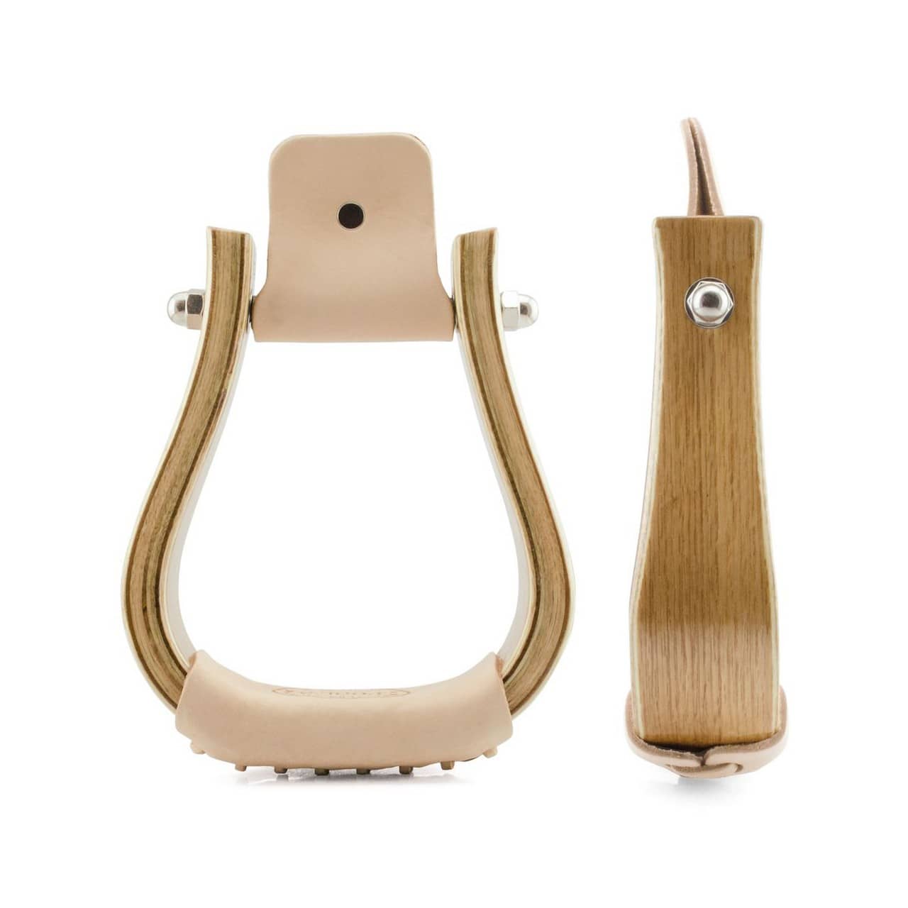 Staffe western in cuoio e legno