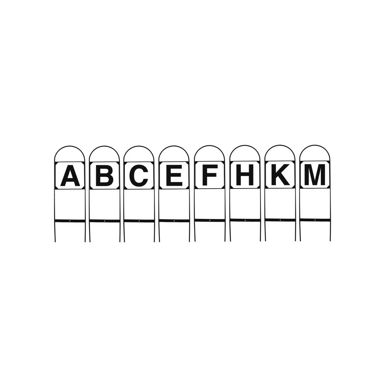 Lettere dressage in ferro, set 8 pz