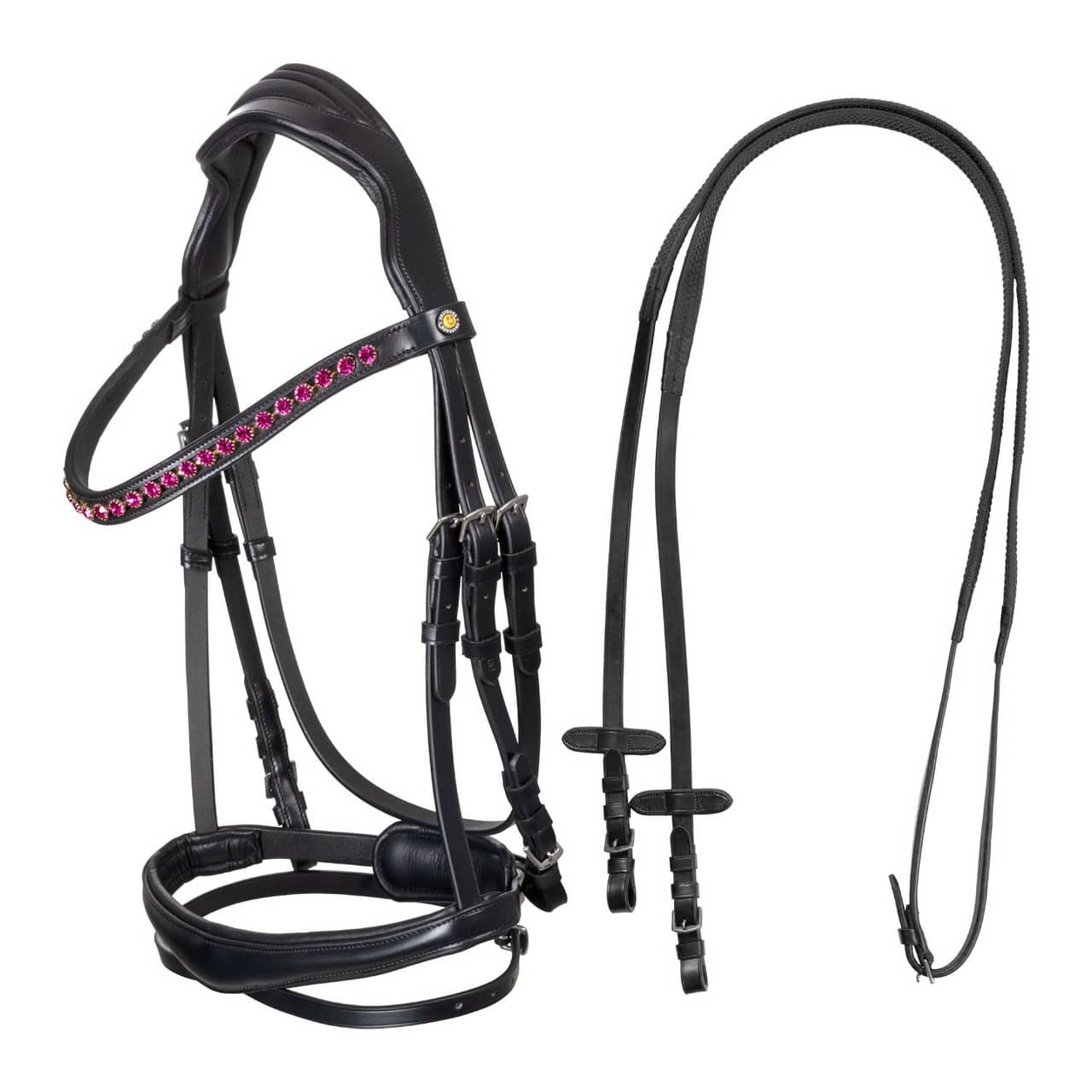 Testiera anatomica con strass fucsia