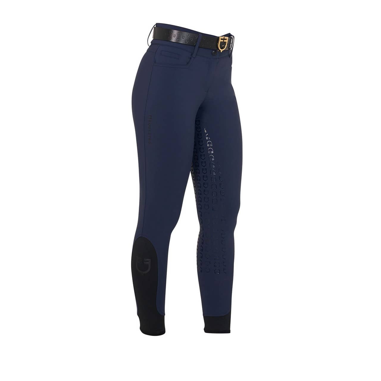 Pantaloni donna a vita alta con grip ginocchio e fodera in pile