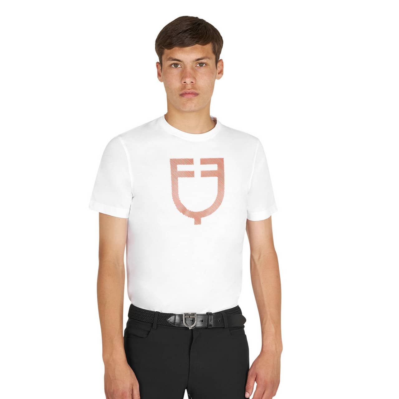 T-shirt basic uomo con logo glossy