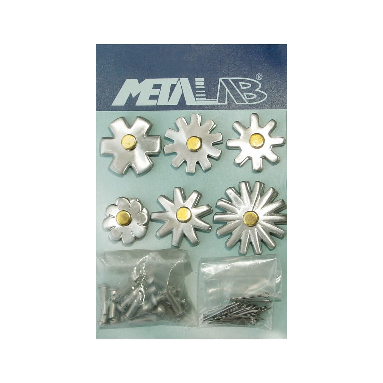 Set rotelle per speroni Metalab con rivetti, vista 1