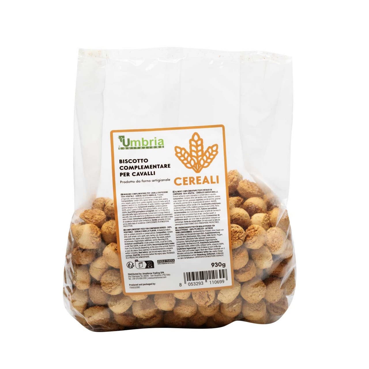 Biscotto vegetale per cavalli con cereali (930 gr), vista 1