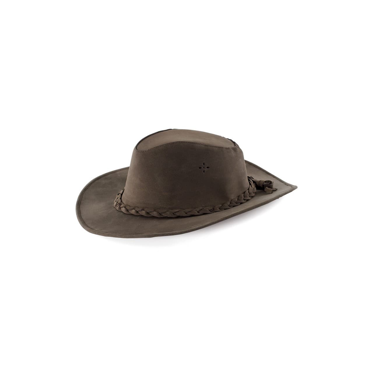 Cappello in pelle modello "Lux Braid", vista 1