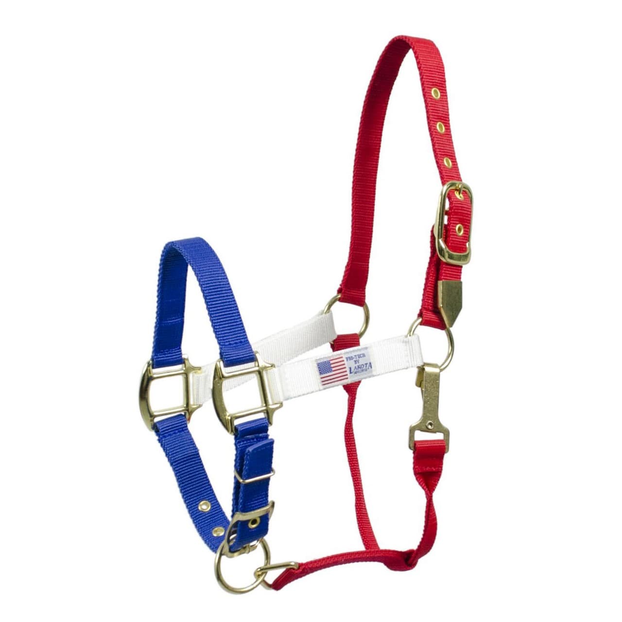Cavezza in nylon, colori USA, vista 1