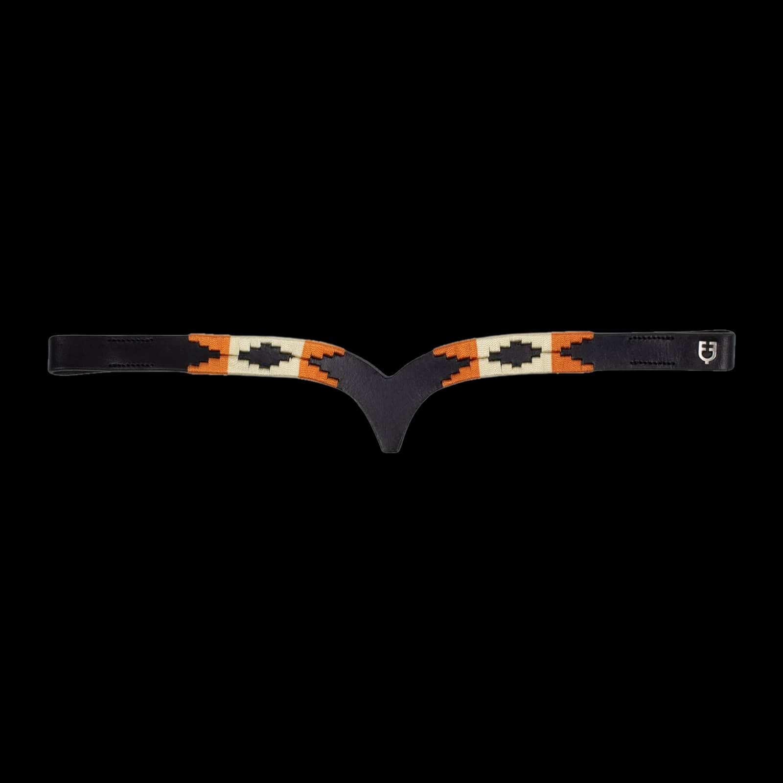 Frontalino in cuoio con decorazione navajo