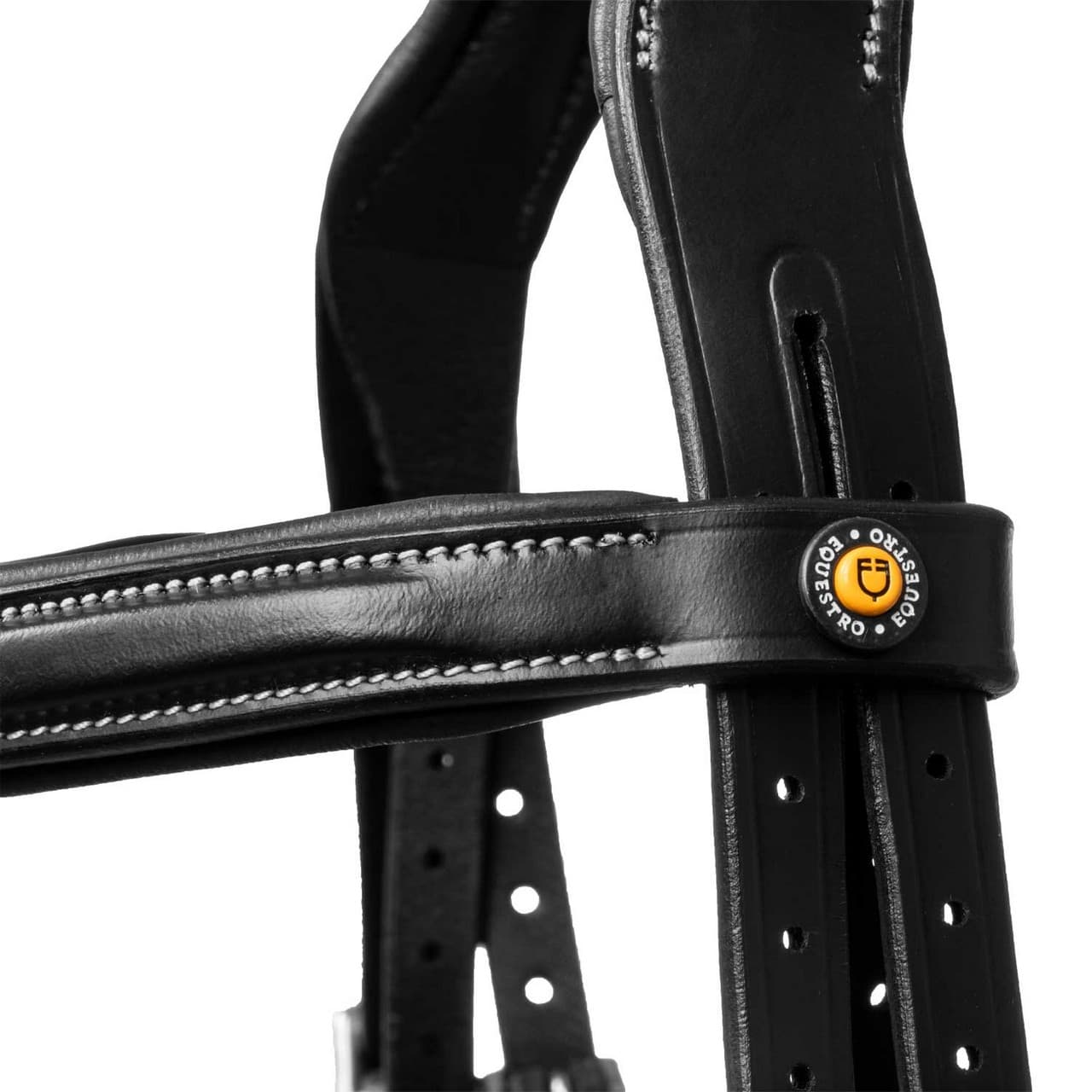 Testiera Equestro in morbida pelle cucita, vista 5
