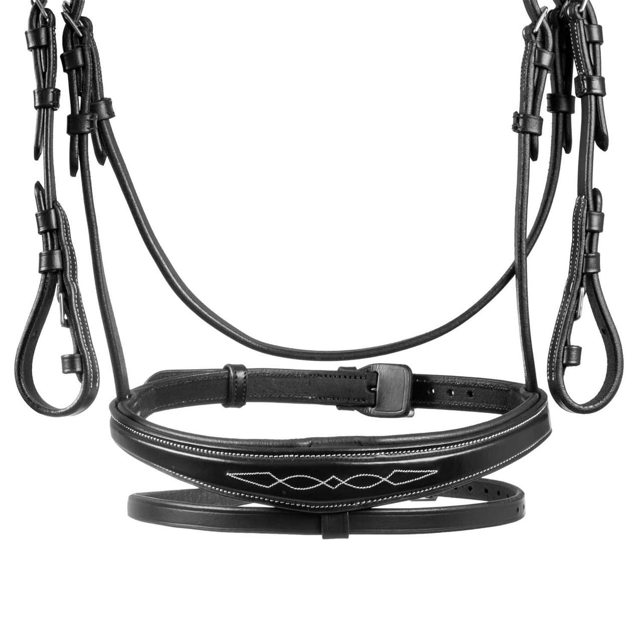 Testiera Equestro in morbida pelle cucita, vista 6