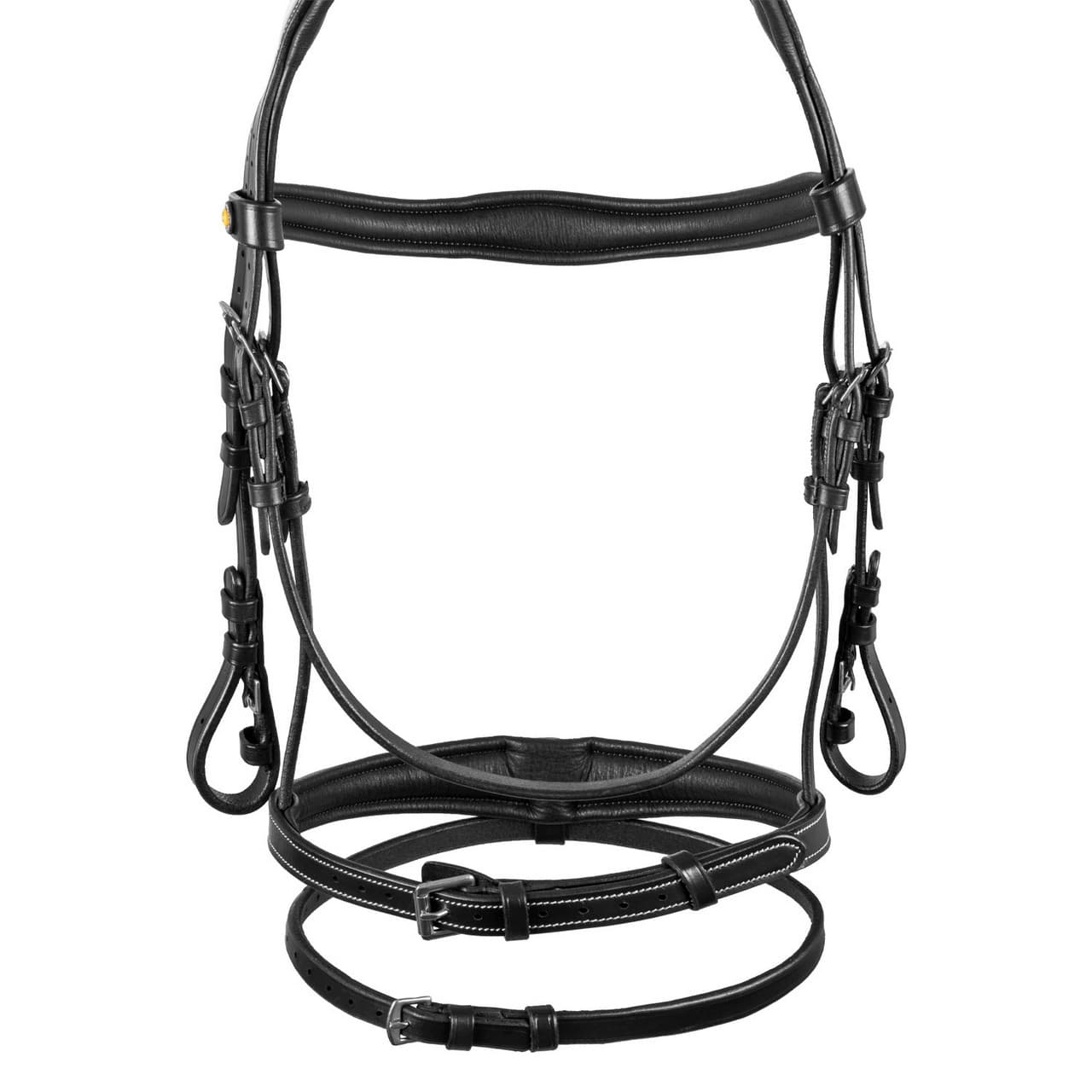 Testiera Equestro in morbida pelle cucita, vista 7