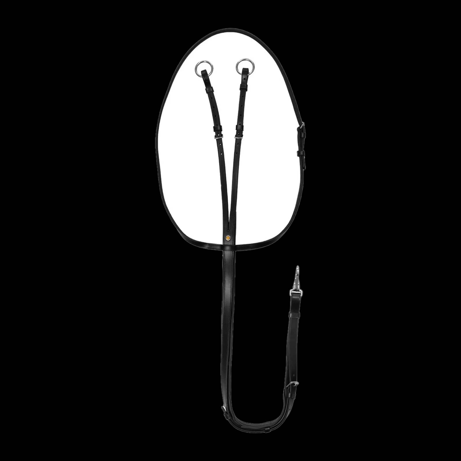 Martingala in pelle cuciture argento