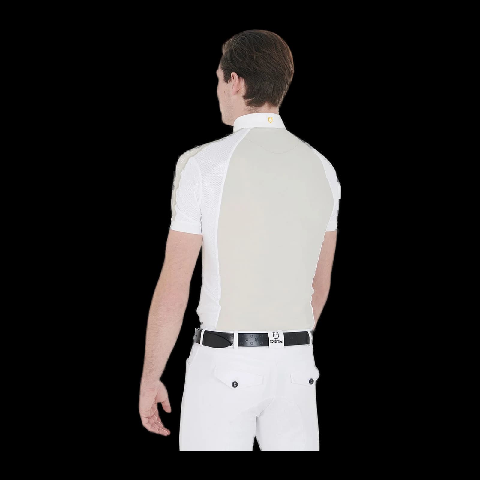 Polo uomo da concorso slim fit quattro bottoni, vista 2