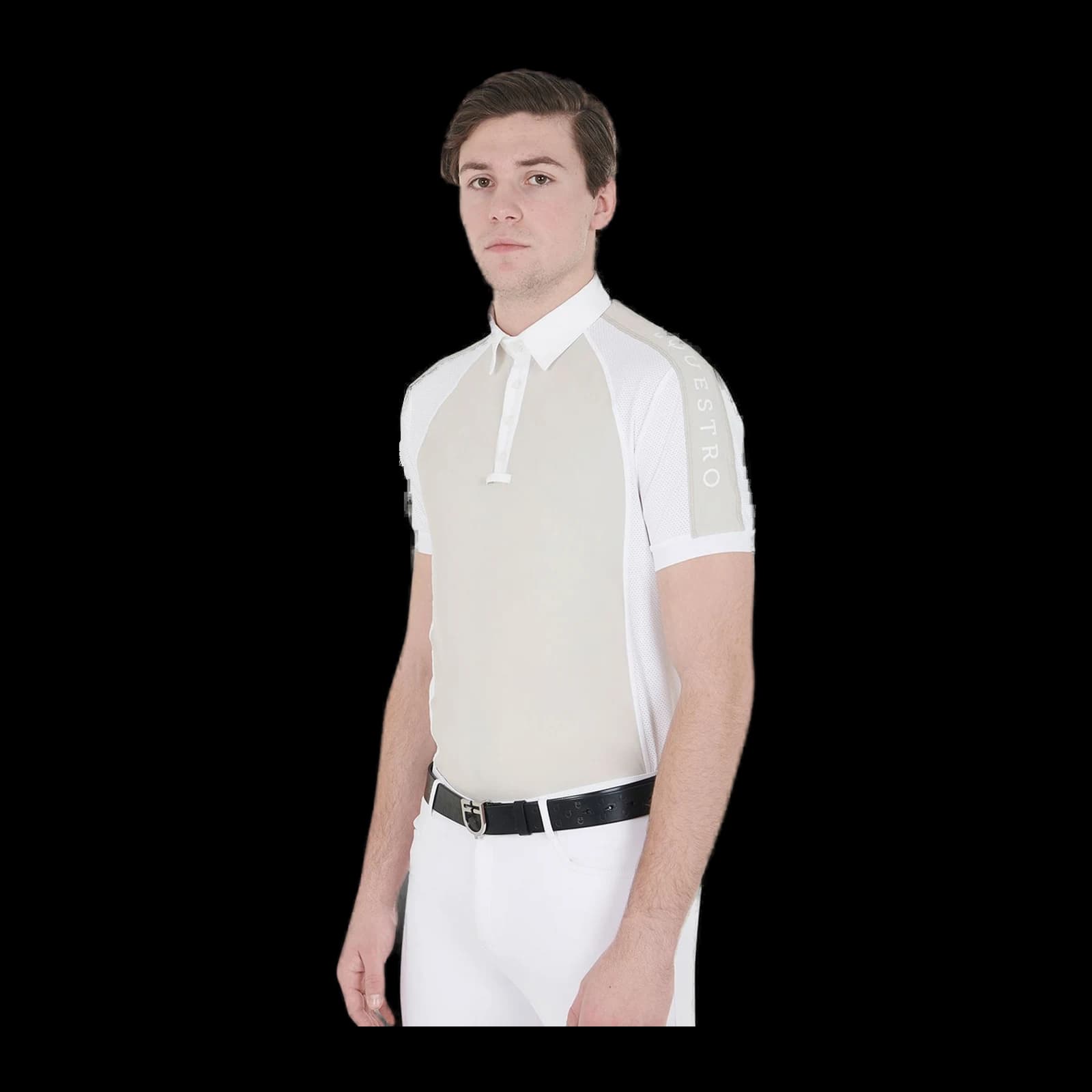 Polo uomo da concorso slim fit quattro bottoni, vista 4
