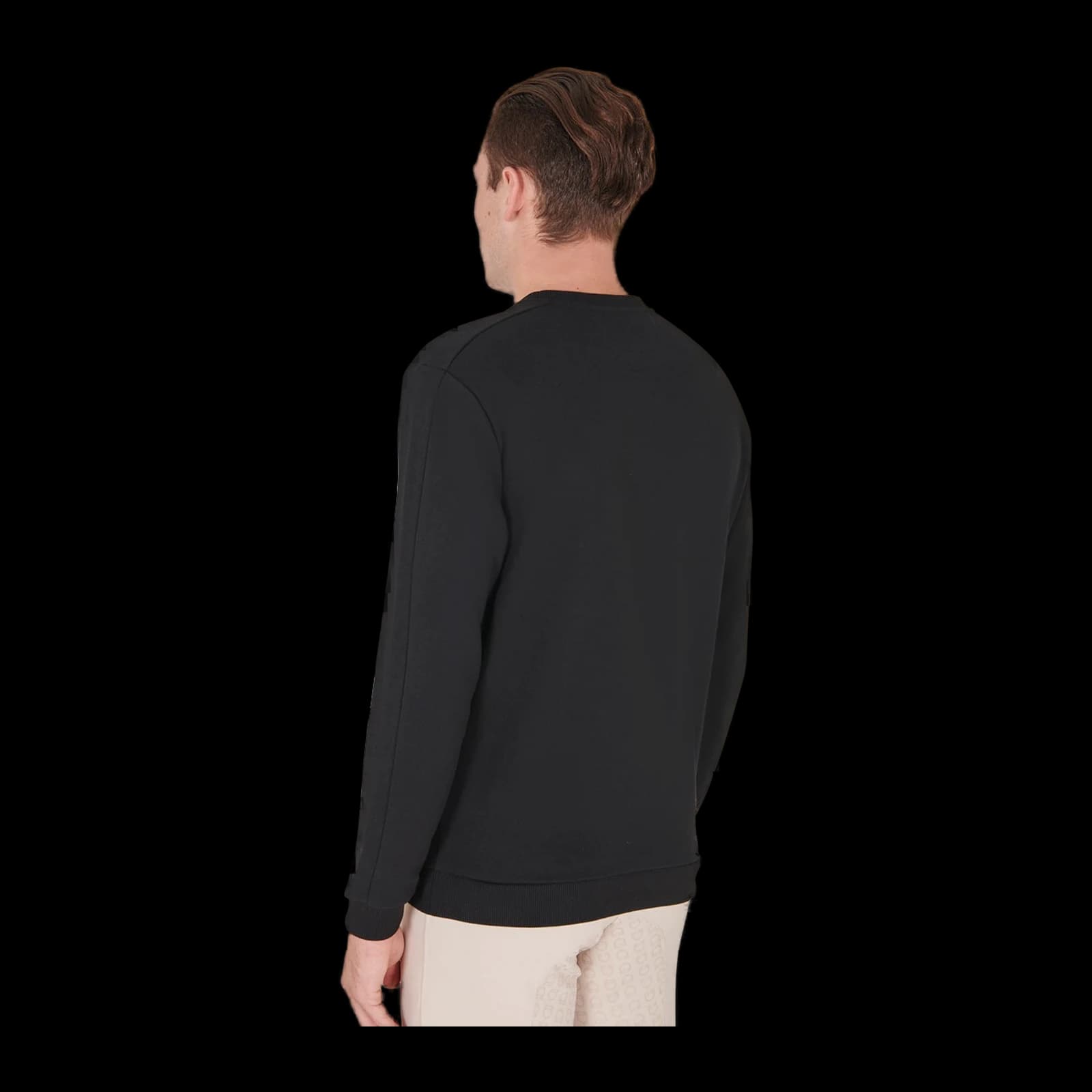Felpa uomo in cotone con logo, vista 2