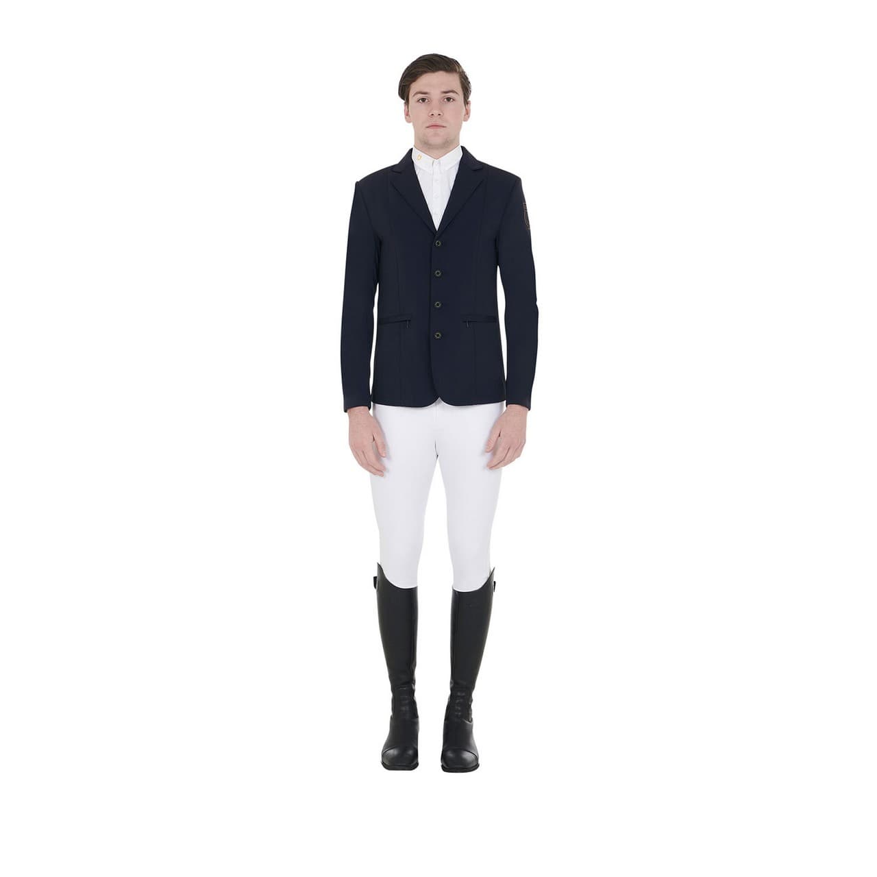 Giacca uomo da concorso con logo ricamato a contrasto, vista 7