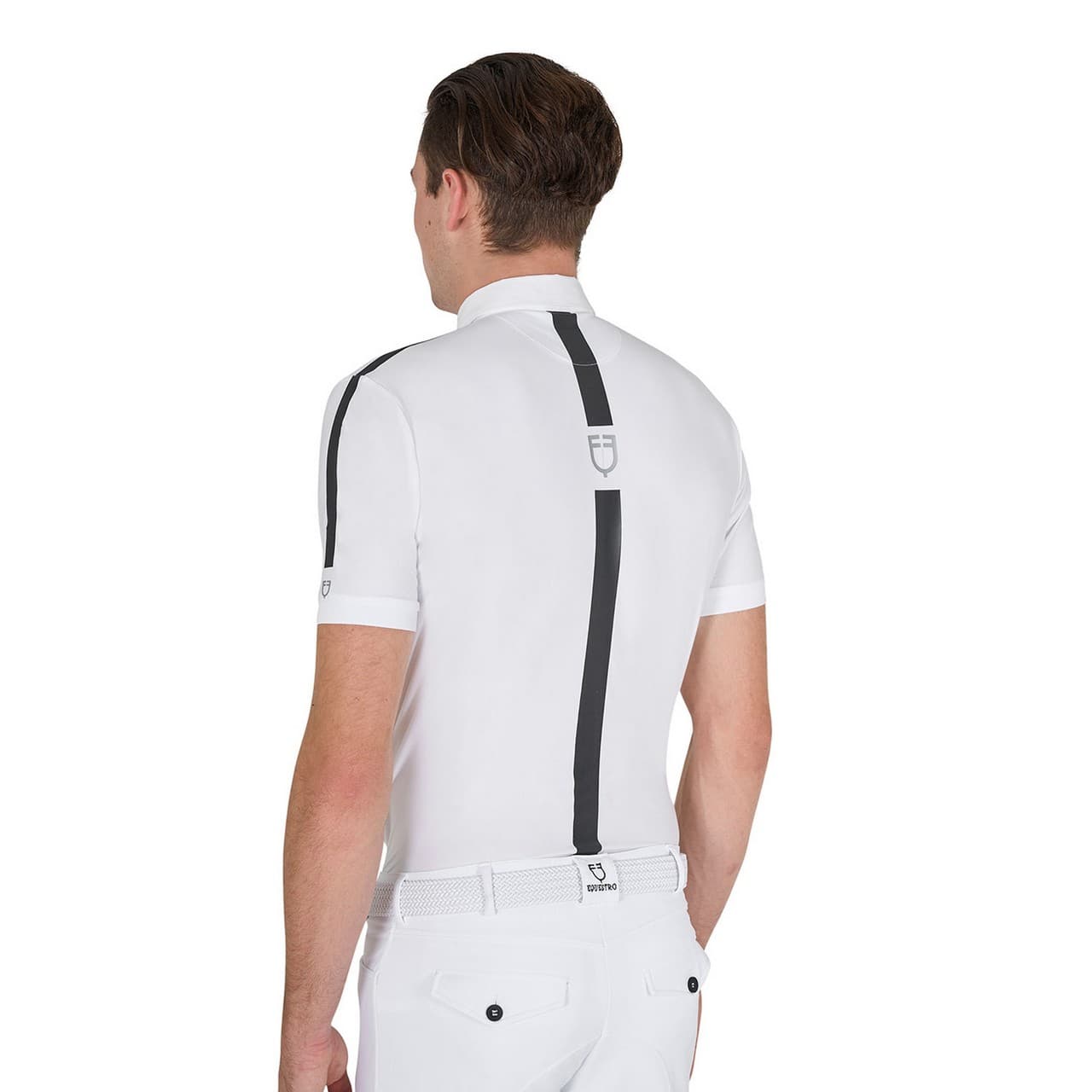 Polo uomo da concorso slim fit mezza manica, vista 2