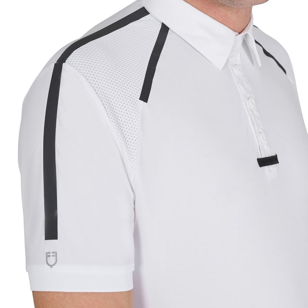Polo uomo da concorso slim fit mezza manica, vista 3