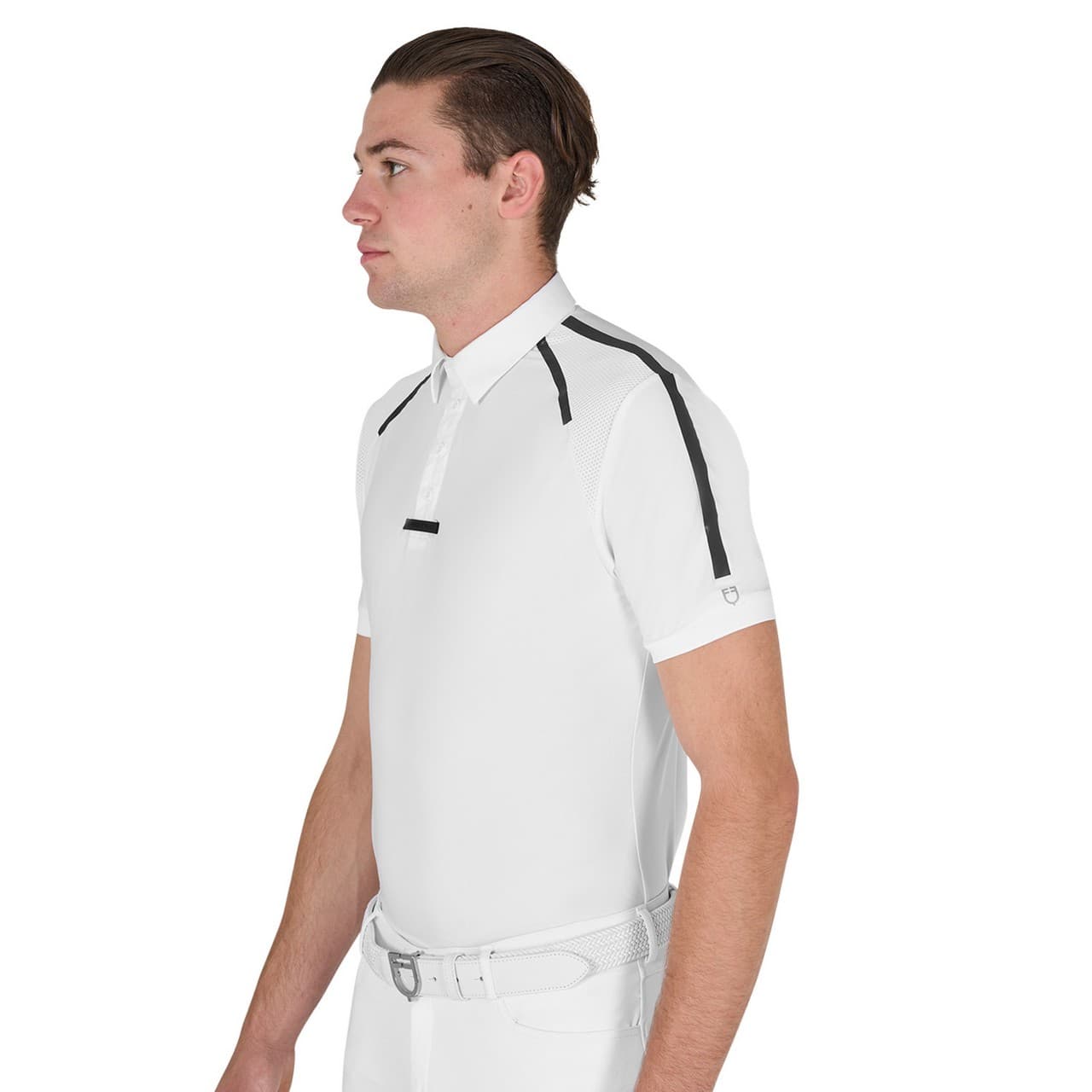Polo uomo da concorso slim fit mezza manica, vista 4