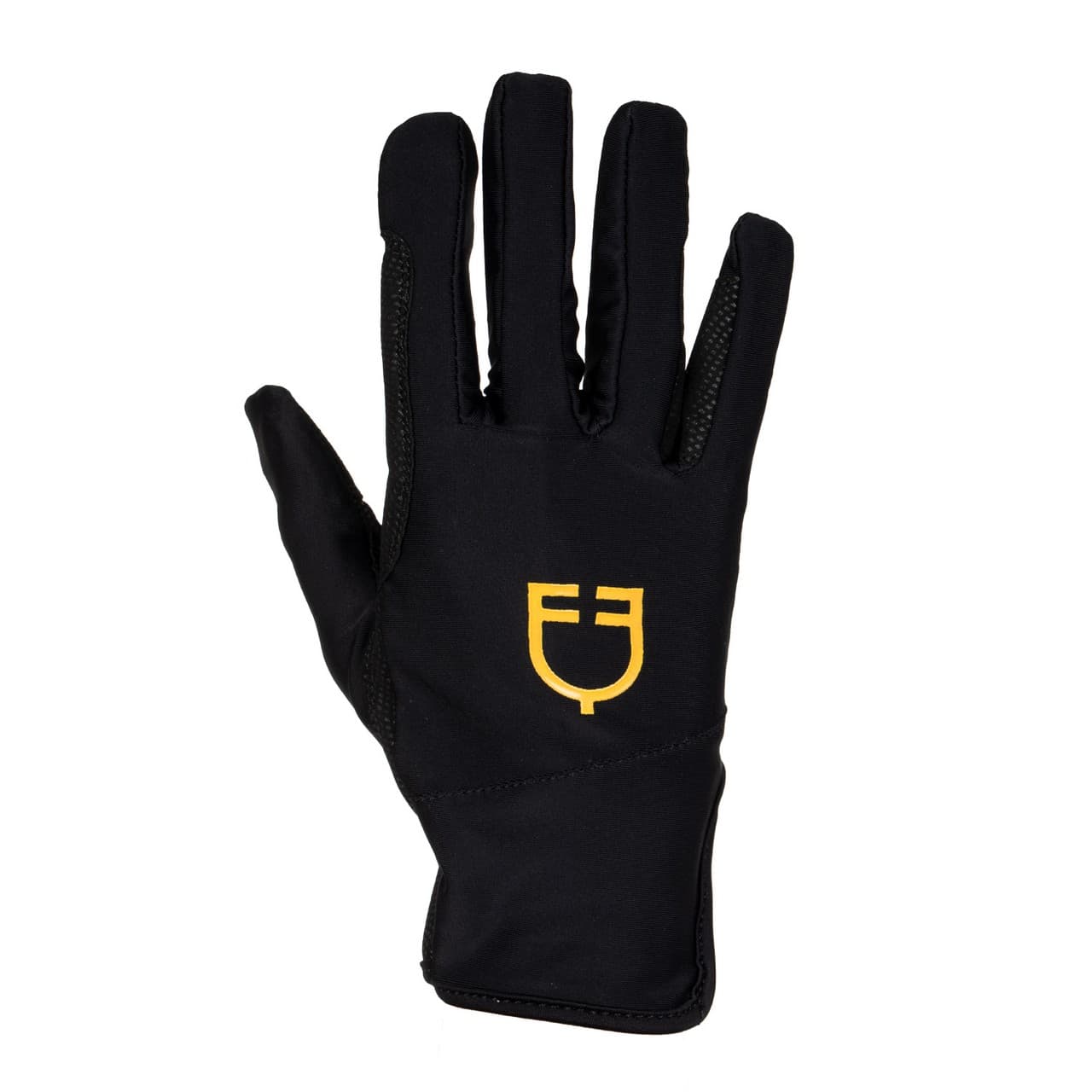 Guanti donna in speciale tessuto in elastan con logo, vista 1