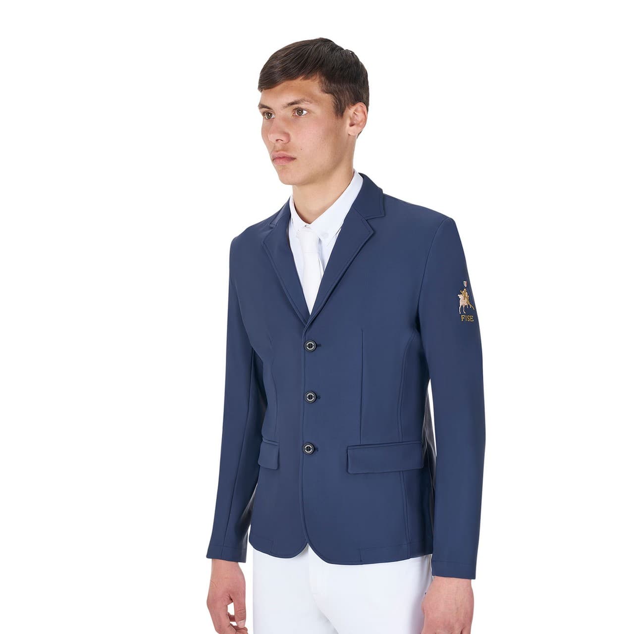 Giacca uomo da concorso tre bottoni Equestro X FISE, vista 6