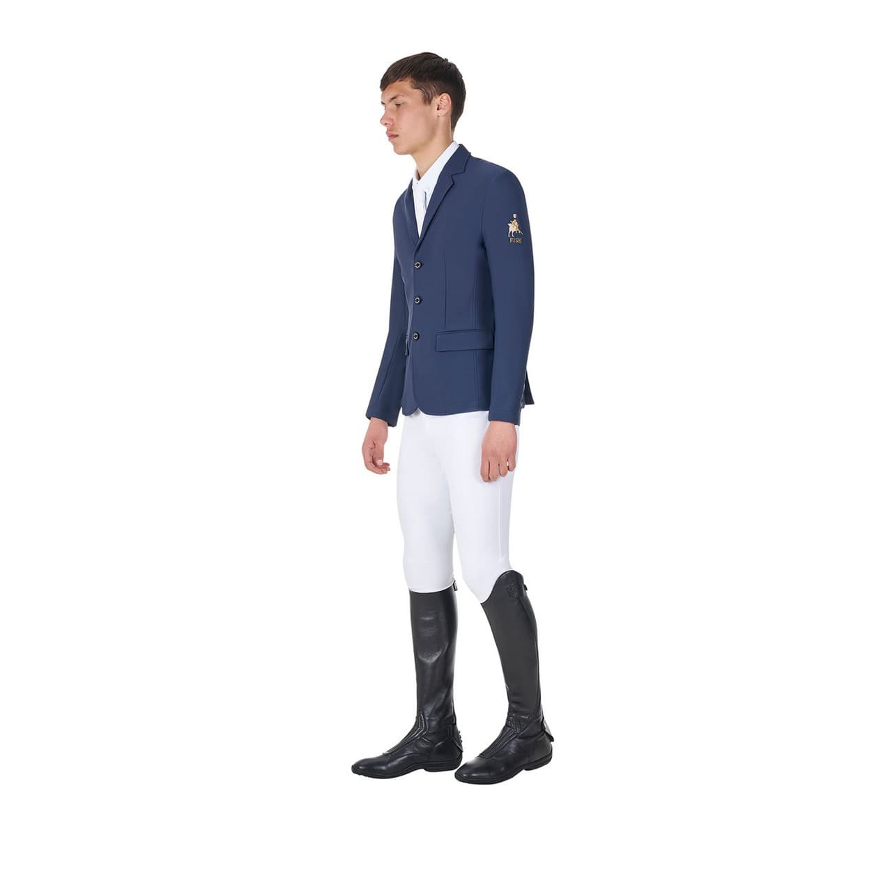 Giacca uomo da concorso tre bottoni Equestro X FISE, vista 7